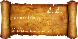 Lukács Lúcia névjegykártya