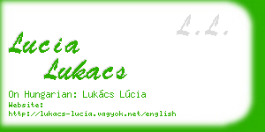 lucia lukacs business card